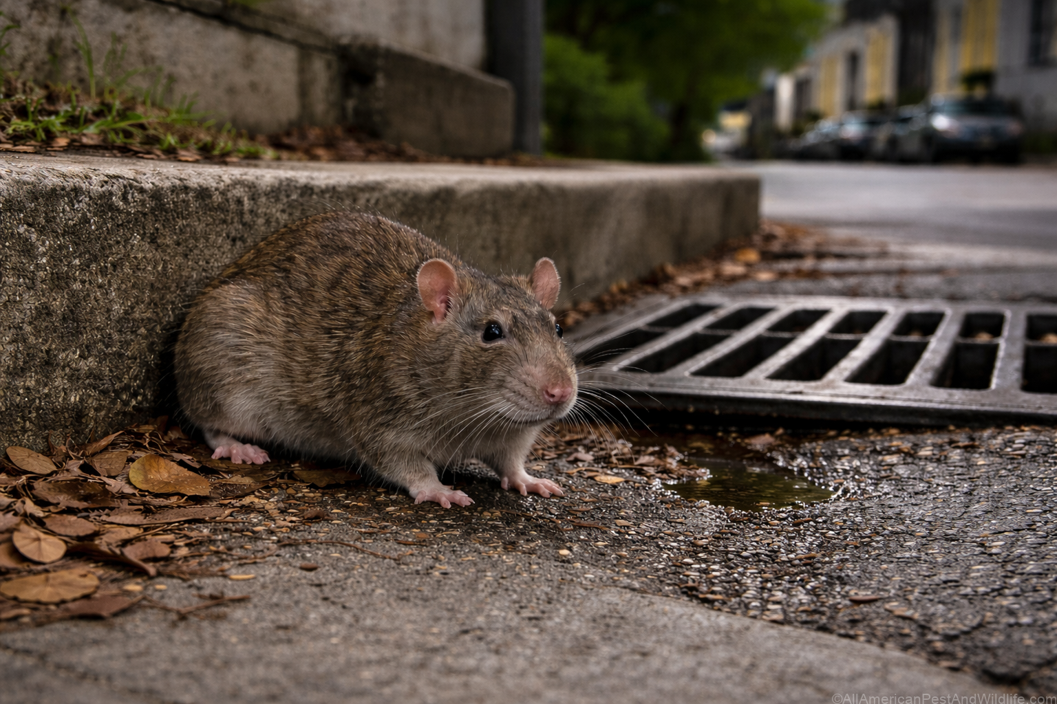 Norway rats in louisiana identification showing heavy body blunt snout and short tail